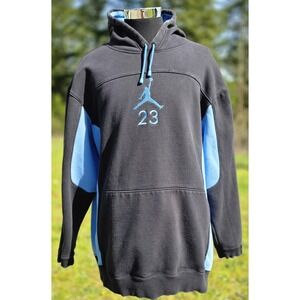 VINTAGE 2003 Nike Air Jordan 12 Retro Nubuck Hoodie Size XL Carolina Rare Y2K OG